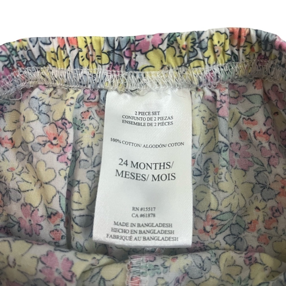 Penelope Mack Girl’s Blue Denim Top w/Floral Shorts Matching Set. Size: 24M. - Picture 7 of 7